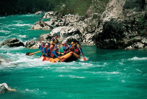 Rafting na Soči